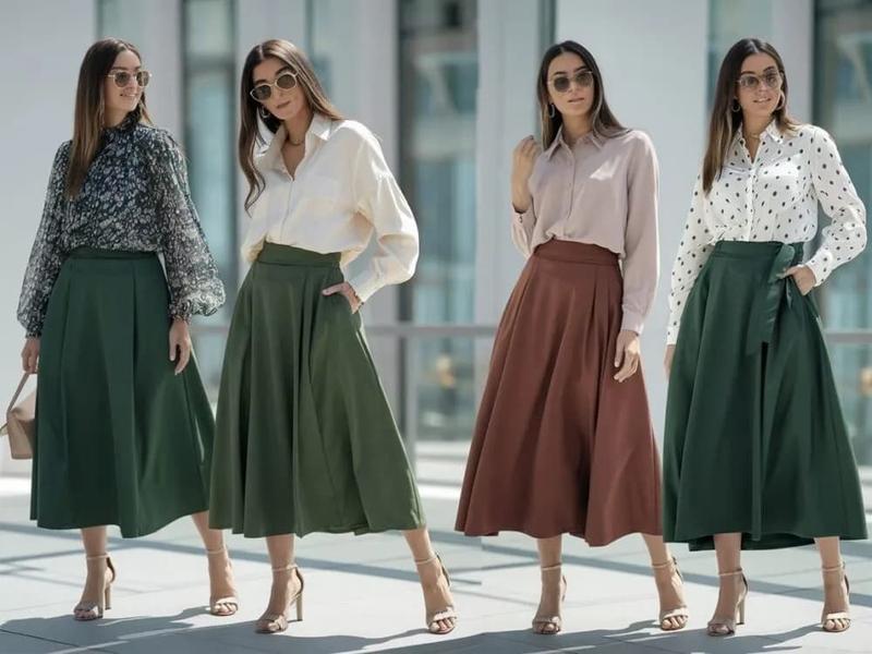 Idealne kolory bluzek do granatowej spódnicy – znajdź swój styl!