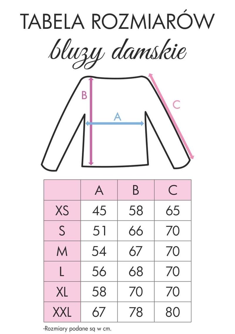 Dobór rozmiaru bluzy 175 cm