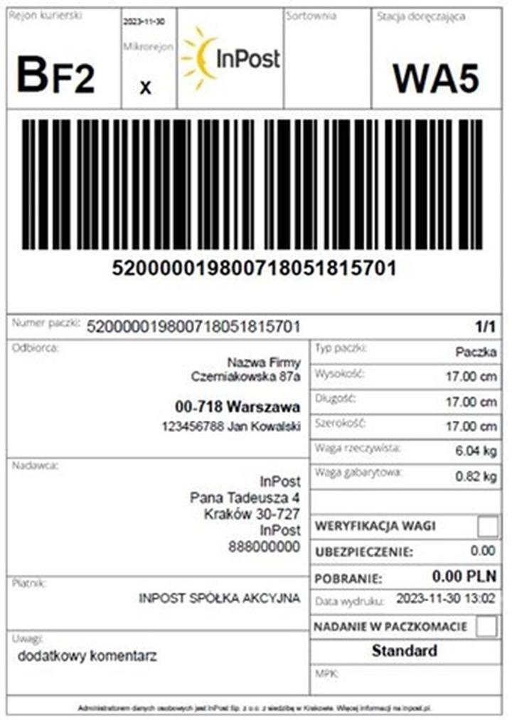 Zmiana rozmiaru etykiety InPost krok po kroku