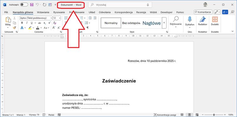 Format papieru w Wordzie