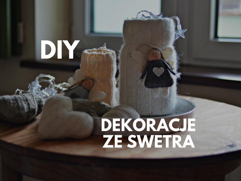 DIY poduszka ze swetra
